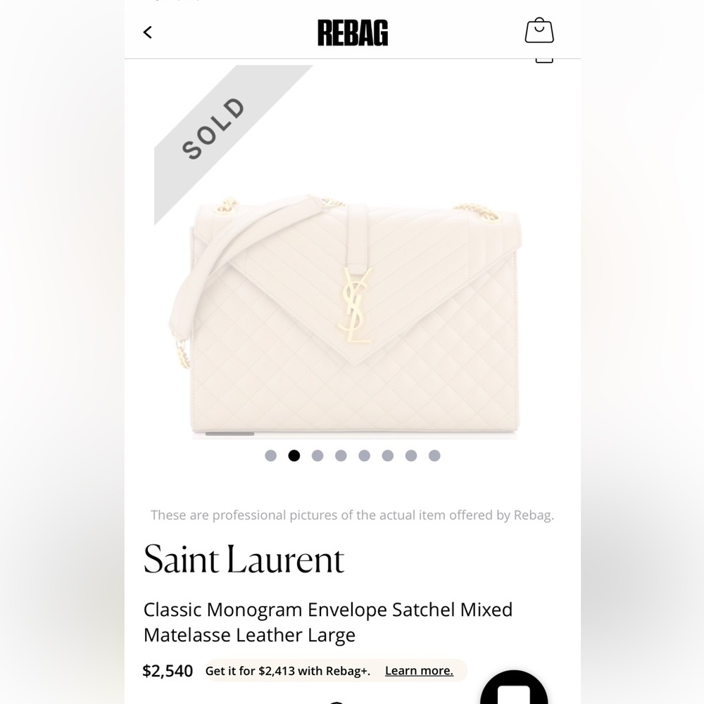 Saint Laurent Classic Monogram Envelope Satchel Mixed Matelasse Leather Large - Picture 17 of 17